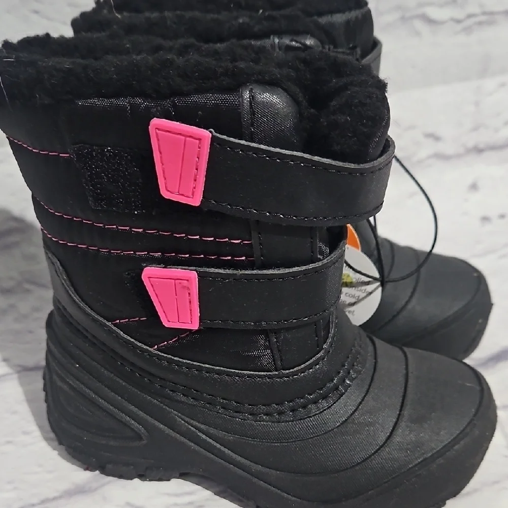 Wonder Nation Kids Boots with Black and Pink Accents